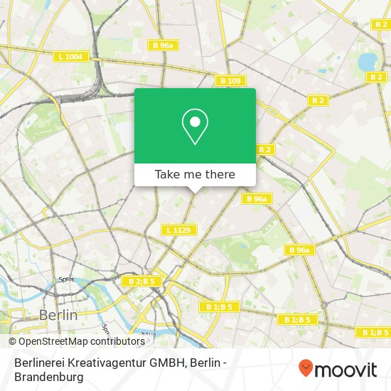 Карта Berlinerei Kreativagentur GMBH, Prenzlauer Allee 36