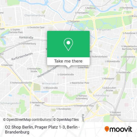 Карта O2 Shop Berlin, Prager Platz 1-3