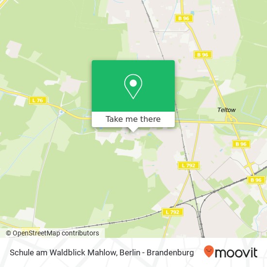 Карта Schule am Waldblick Mahlow, Mahlower Dorfstraße