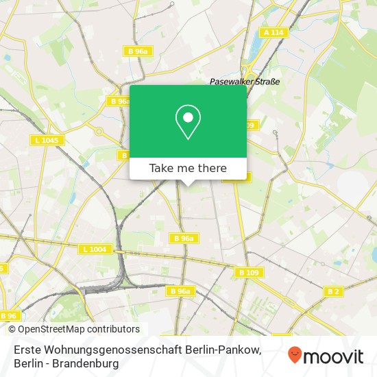 Карта Erste Wohnungsgenossenschaft Berlin-Pankow