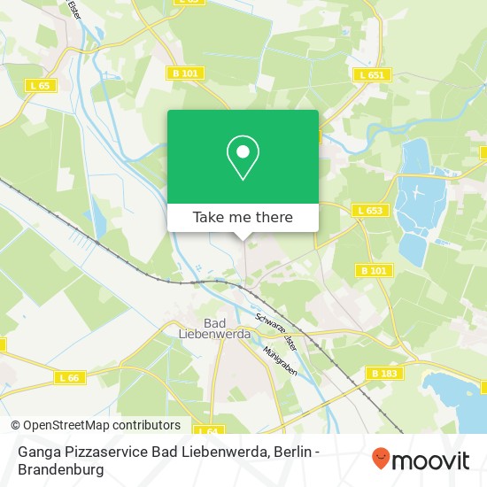 Карта Ganga Pizzaservice Bad Liebenwerda, Berliner Straße 39