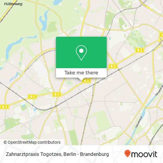 Карта Zahnarztpraxis Togotzes, Berliner Straße 61