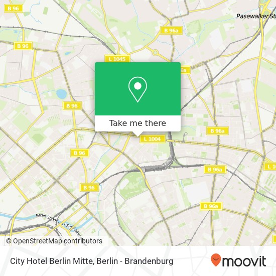 City Hotel Berlin Mitte map