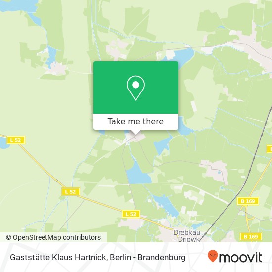 Карта Gaststätte Klaus Hartnick, Drebkauer Straße