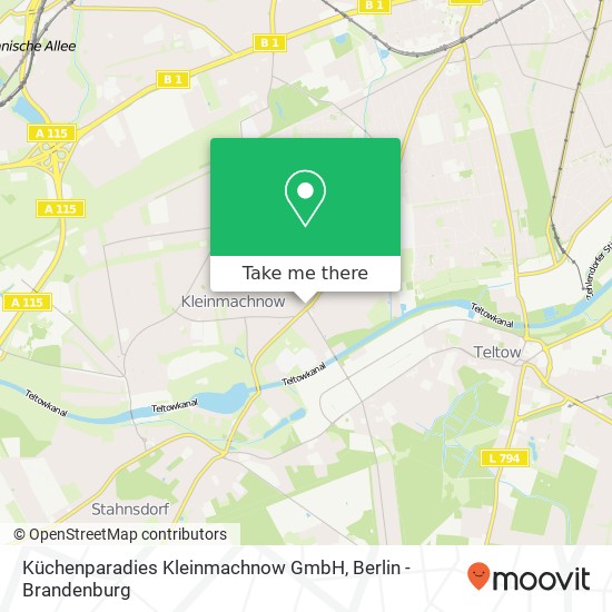 Küchenparadies Kleinmachnow GmbH, Zehlendorfer Damm 119 map