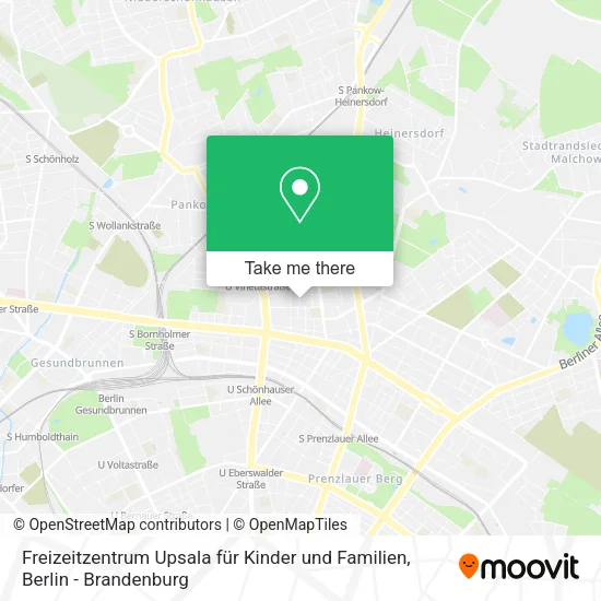 Карта Freizeitzentrum Upsala für Kinder und Familien