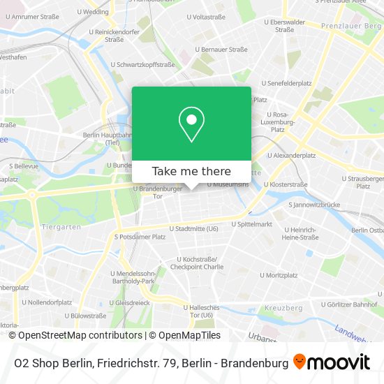Карта O2 Shop Berlin, Friedrichstr. 79