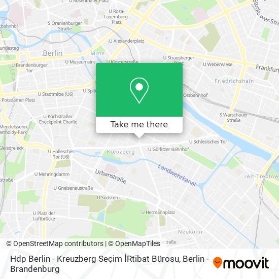 Hdp Berlin - Kreuzberg Seçim İRtibat Bürosu map