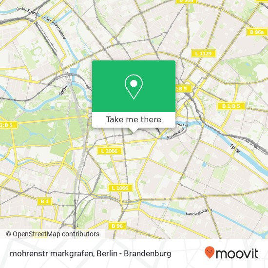 Карта mohrenstr markgrafen, Mitte, 10117 Berlin