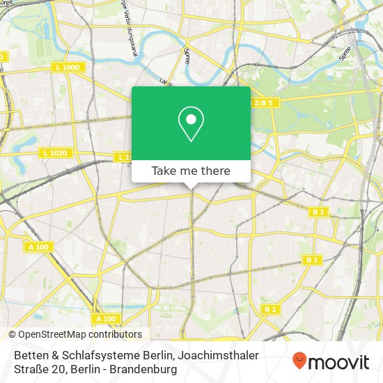 Betten & Schlafsysteme Berlin, Joachimsthaler Straße 20 map