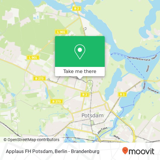 Карта Applaus FH Potsdam, Kiepenheuerallee 5