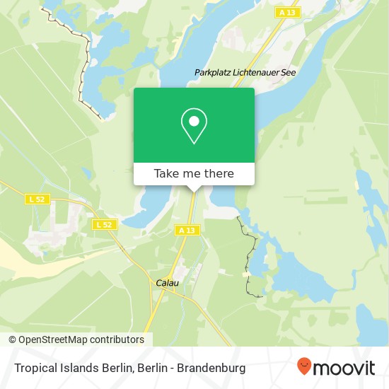 Tropical Islands Berlin, A13 map