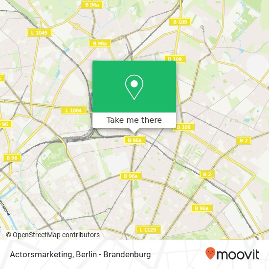 Actorsmarketing, Schönhauser Allee map