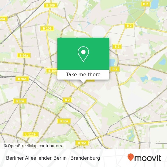 Карта Berliner Allee lehder, Weißensee, 13086 Berlin