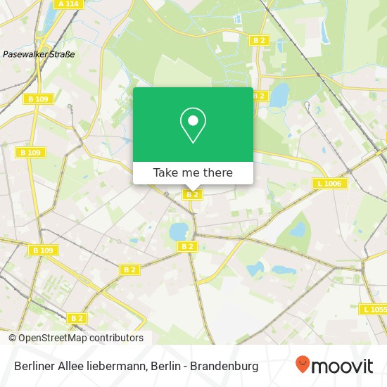 Карта Berliner Allee liebermann, Weißensee, 13088 Berlin