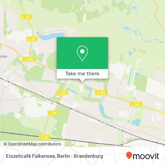 Карта Eiszeitcafé Falkensee, Spandauer Straße 158