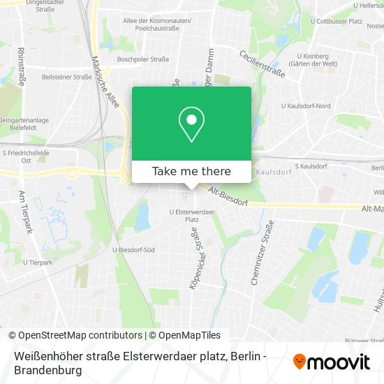 Weißenhöher straße Elsterwerdaer platz map