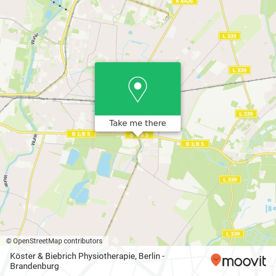 Köster & Biebrich Physiotherapie, Hultschiner Damm map