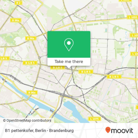 Карта B1 pettenkofer, Friedrichshain, 10247 Berlin