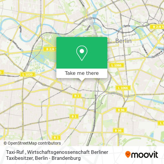 Taxi-Ruf , Wirtschaftsgenossenschaft Berliner Taxibesitzer map
