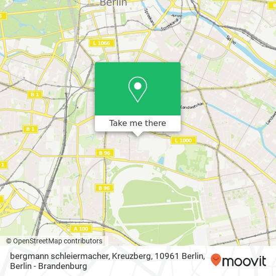 bergmann schleiermacher, Kreuzberg, 10961 Berlin map