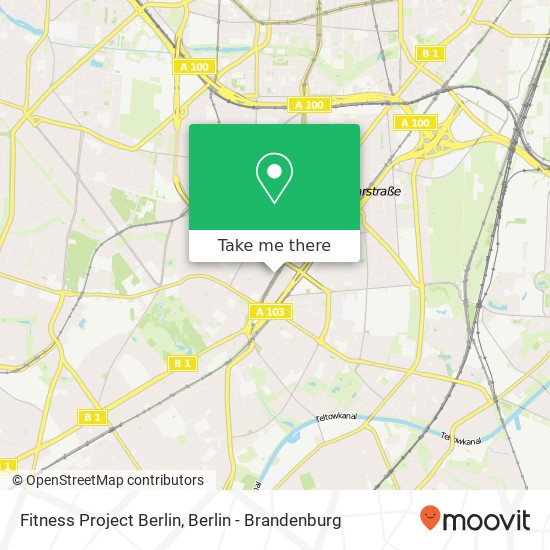 Карта Fitness Project Berlin, Schloßstraße 22