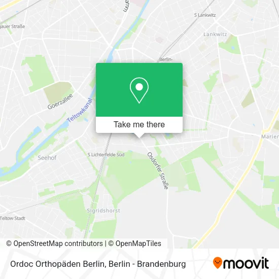 Карта Ordoc Orthopäden Berlin
