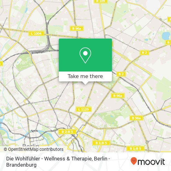 Карта Die Wohlfühler - Wellness & Therapie, Kollwitzstraße 77