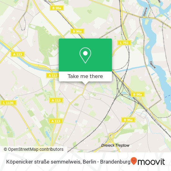 Карта Köpenicker straße semmelweis, Altglienicke, 12524 Berlin