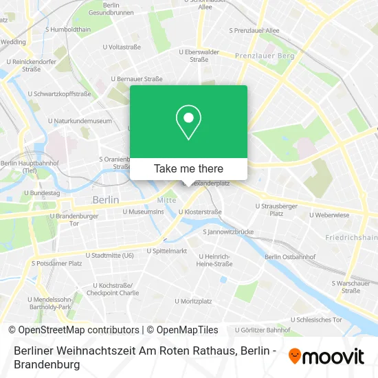 Карта Berliner Weihnachtszeit Am Roten Rathaus