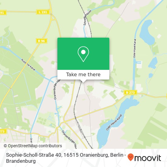 Карта Sophie-Scholl-Straße 40, 16515 Oranienburg