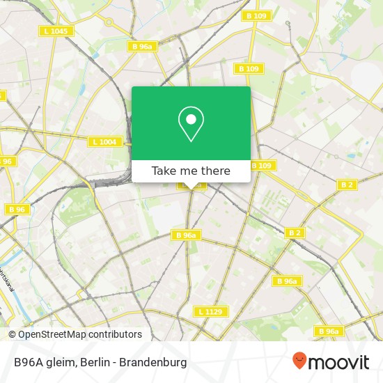 Карта B96A gleim, Prenzlauer Berg, 10437 Berlin