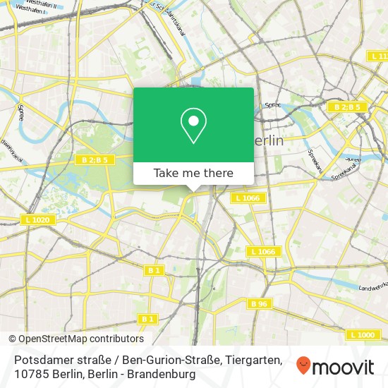 Potsdamer straße / Ben-Gurion-Straße, Tiergarten, 10785 Berlin map