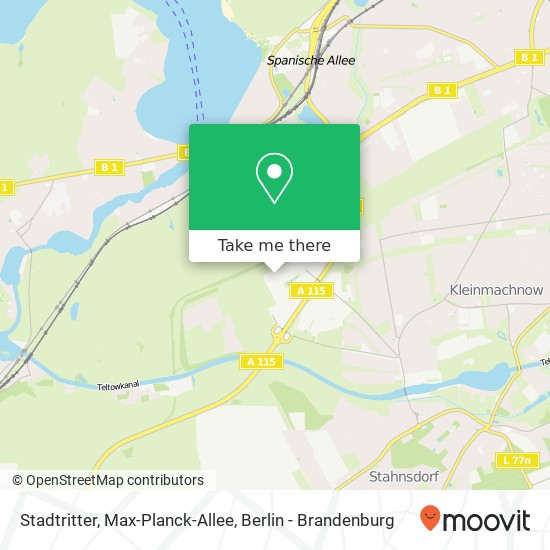 Stadtritter, Max-Planck-Allee map