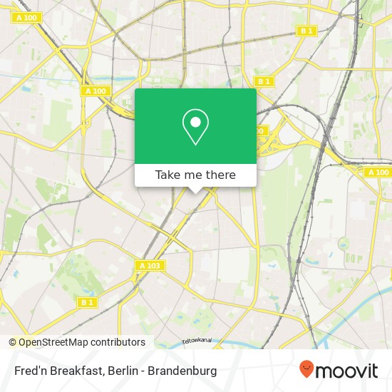 Карта Fred'n Breakfast, Holsteinische Straße 32A