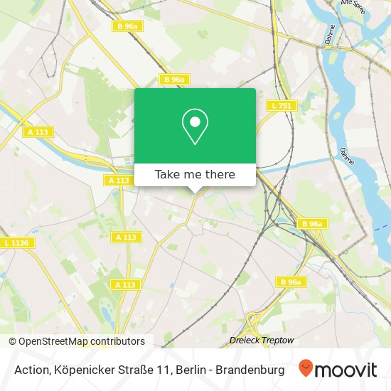 Карта Action, Köpenicker Straße 11