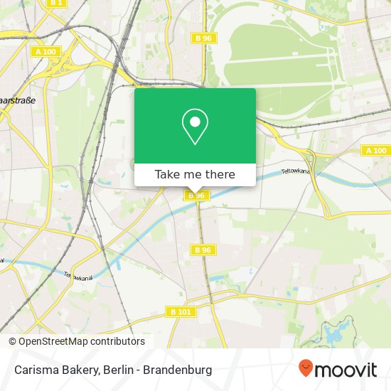 Карта Carisma Bakery, Tempelhofer Damm 232