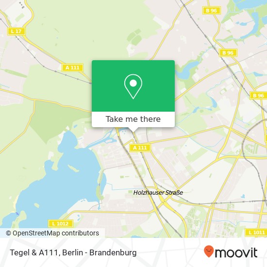 Карта Tegel & A111, Tegel, 13509 Berlin