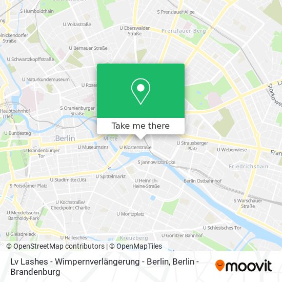 Lv Lashes - Wimpernverlängerung - Berlin map