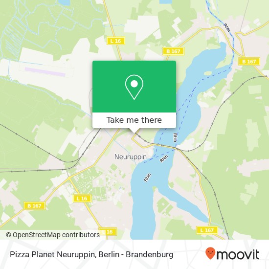 Карта Pizza Planet Neuruppin, Rheinsberger Tor