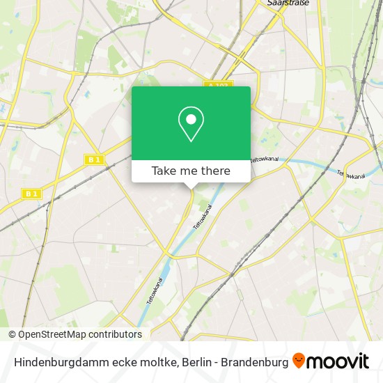 Карта Hindenburgdamm ecke moltke