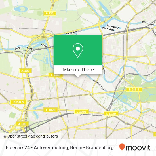 Карта Freecars24 - Autovermietung, Röntgenstraße 14A