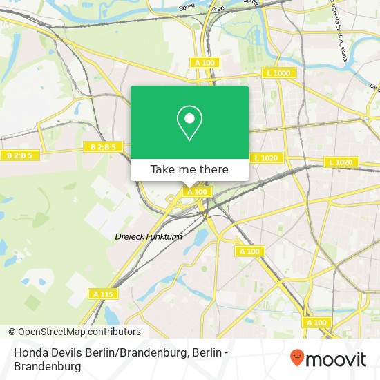 Карта Honda Devils Berlin / Brandenburg, Halenseestraße 47