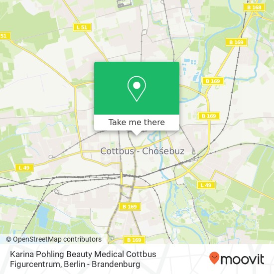 Карта Karina Pohling Beauty Medical Cottbus Figurcentrum, Mühlenstraße