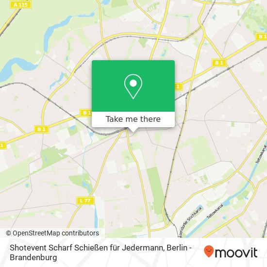 Карта Shotevent Scharf Schießen für Jedermann, Mühlenstraße 8A