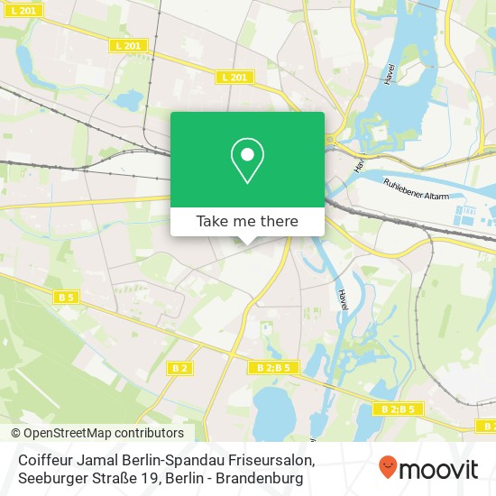 Карта Coiffeur Jamal Berlin-Spandau Friseursalon, Seeburger Straße 19