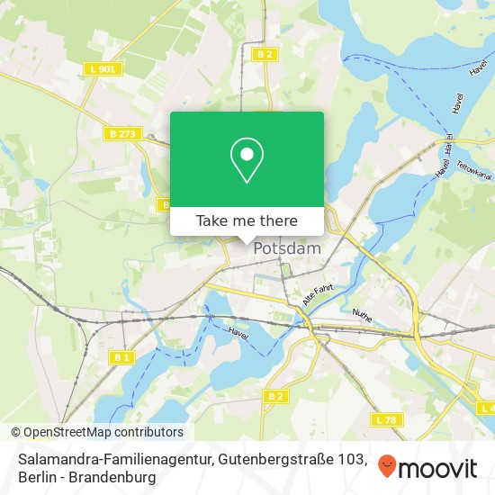 Карта Salamandra-Familienagentur, Gutenbergstraße 103