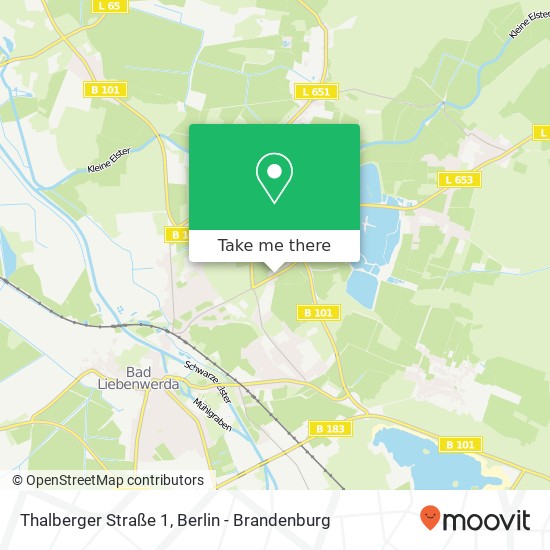 Карта Thalberger Straße 1, 04924 Bad Liebenwerda