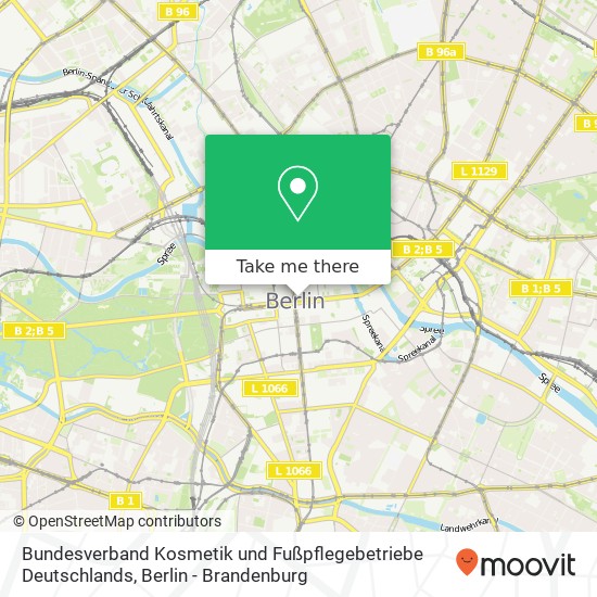 Bundesverband Kosmetik und Fußpflegebetriebe Deutschlands, Unter den Linden 16 map