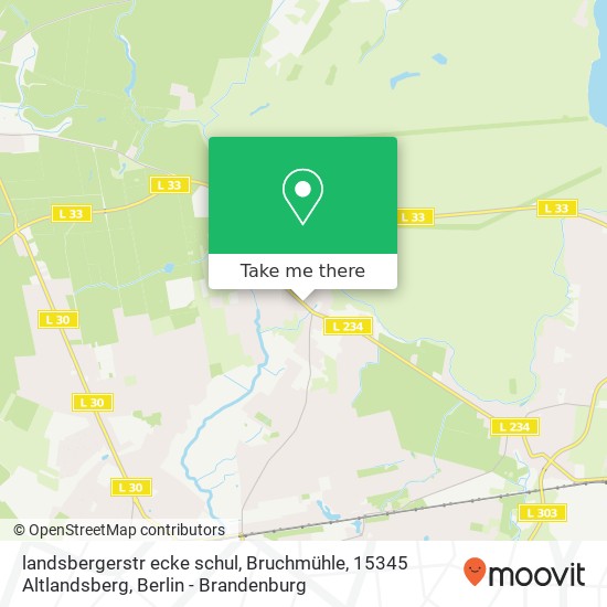 Карта landsbergerstr ecke schul, Bruchmühle, 15345 Altlandsberg